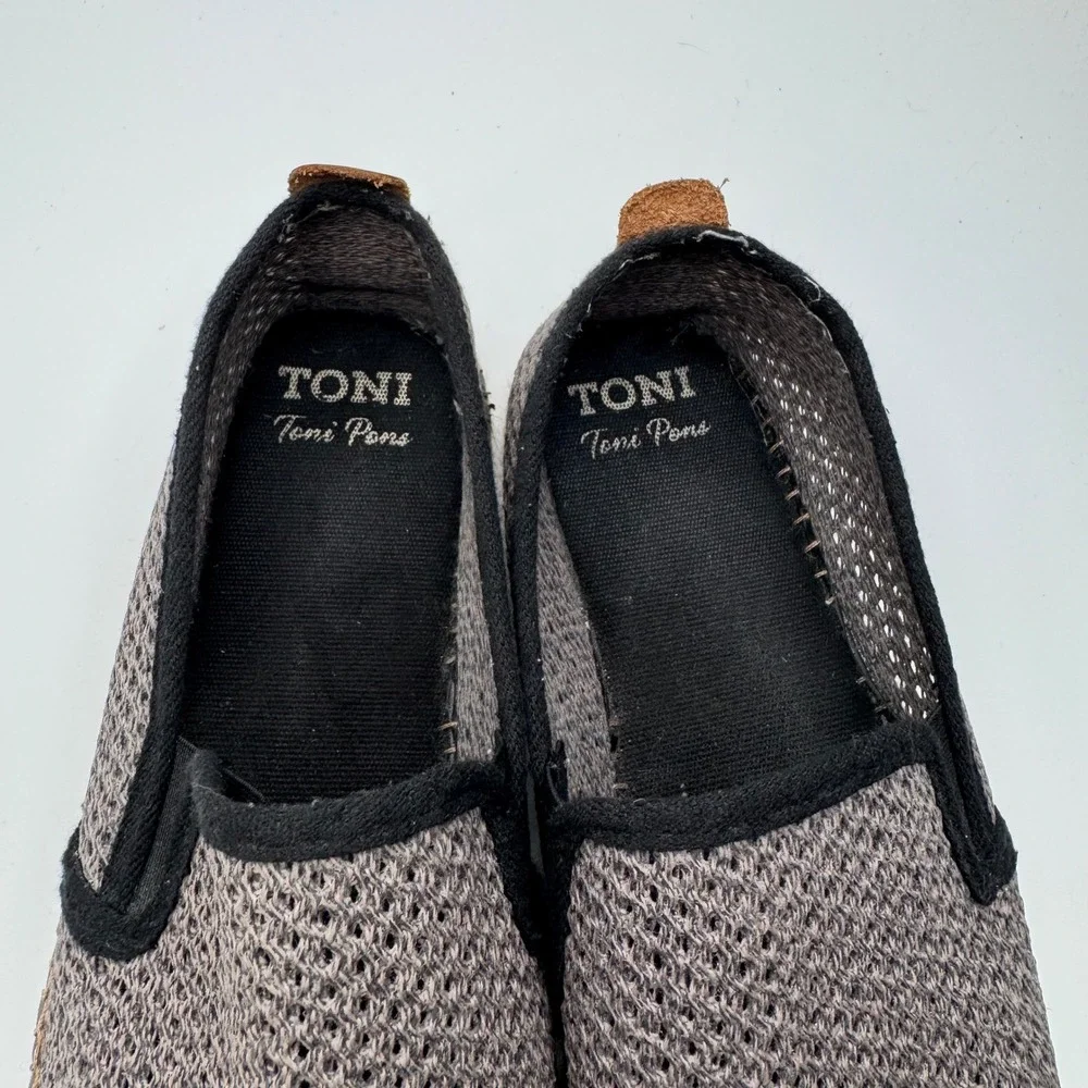 Toni Pons Mens Grey Mesh Slip On Espadrilles Made in Spain Size 42EU 8.5US